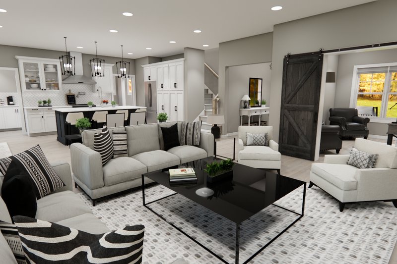 House Design - Interior - Family Room 1 for Bungalow House Plan #51-1370 - 3 bed, 2.5 bath