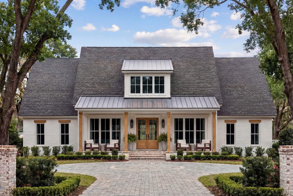 Exterior - Front Elevation 5 for Farmhouse House Plan #430-366 - 4 bed, 3 bath