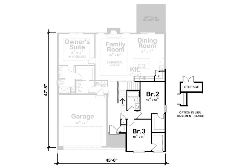 House Design - Floor Plan - Other Floor for Contemporary House Plan #20-2573 - 3 bed, 2.5 bath
