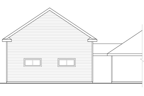 Exterior - Rear Elevation for Traditional House Plan #124-990, 0 bath