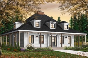 Country Exterior - Front Elevation Plan #23-2091
