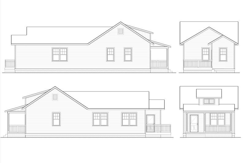 Architectural House Design - Exterior - Other Elevation for Bungalow House Plan #936-43 - 2 bed, 1 bath