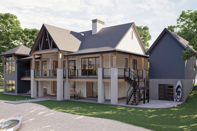 Architectural House Design - Exterior - Other Elevation 4 for Cottage House Plan #455-811 - 1 bed, 1.5 bath