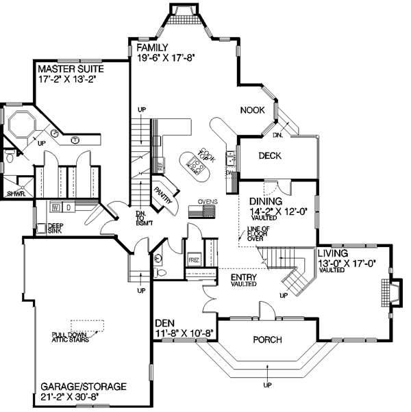 Traditional Floor Plan - Main Floor Plan #60-155