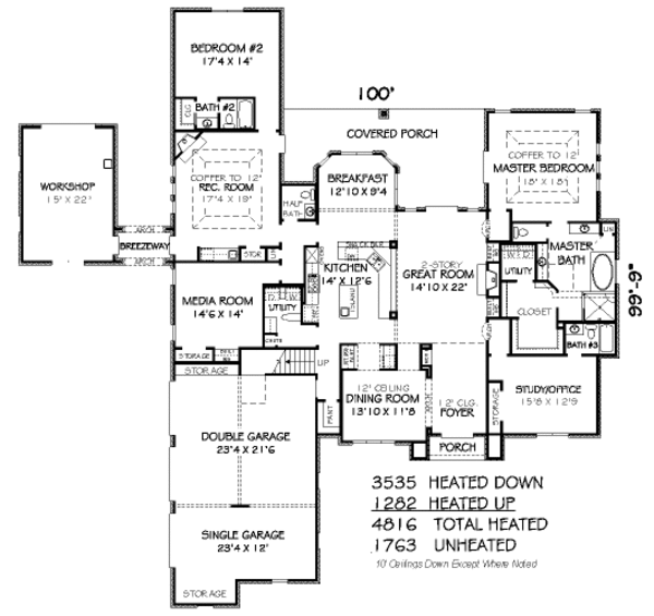 European Floor Plan - Main Floor Plan #424-215