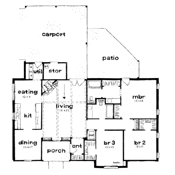 Cottage Floor Plan - Main Floor Plan #36-271