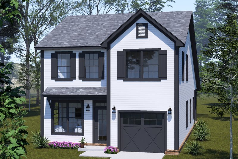 House Blueprint - Exterior - Front Elevation for Cottage House Plan #513-2451 - 4 bed, 2.5 bath