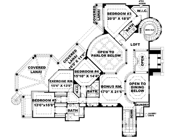 European Floor Plan - Upper Floor Plan #27-277