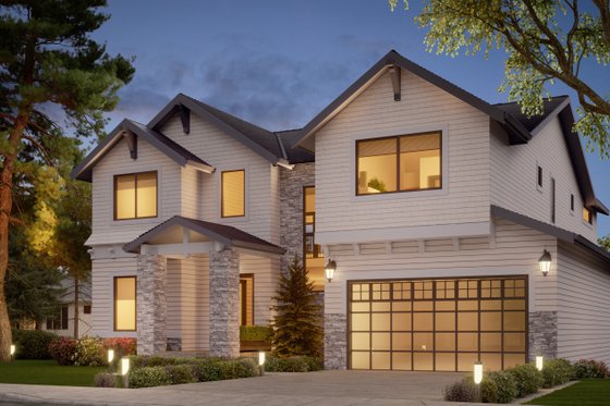 Exterior - Other Elevation 1 for Modern House Plan #1066-189 - 5 bed, 5.5 bath