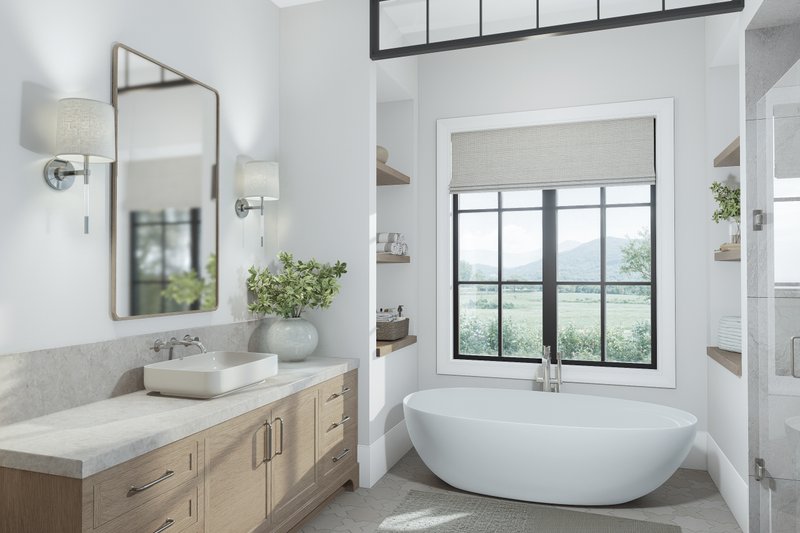 Home Plan - Interior - Master Bathroom 1 for Farmhouse House Plan #1114-92 - 2 bed, 2.5 bath