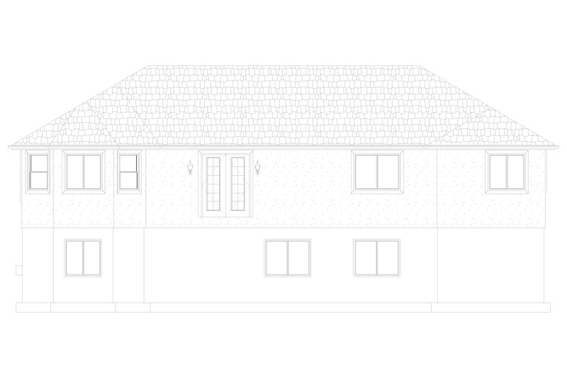 House Design - Exterior - Rear Elevation 1 for Ranch House Plan #1060-290 - 3 bed, 2 bath