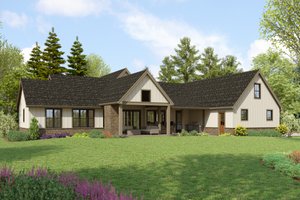 Exterior - Rear Elevation for Farmhouse House Plan #48-1091 - 4 bed, 2.5 bath
