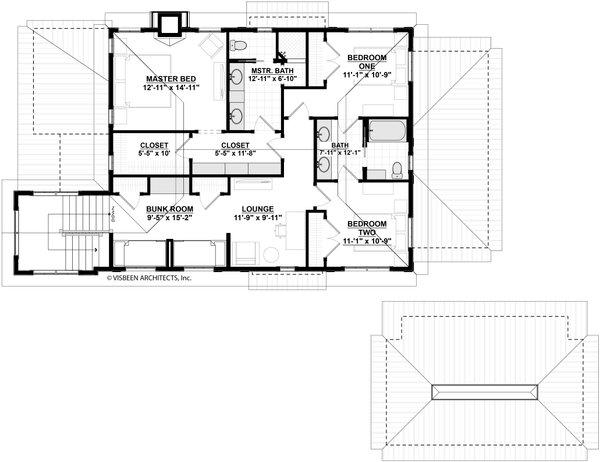 House Blueprint - Cottage Floor Plan - Upper Floor Plan #928-402
