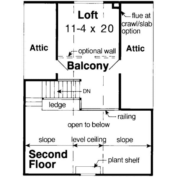 Country Floor Plan - Upper Floor Plan #312-438
