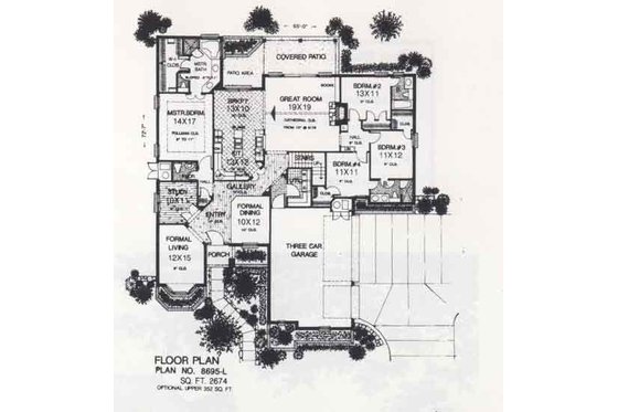 Floor Plan - Main Floor for Colonial House Plan #310-850 - 4 bed, 3.5 bath