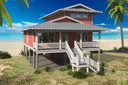 Beach Style House Plan - 4 Beds 4 Baths 2000 Sq/Ft Plan #932-274 