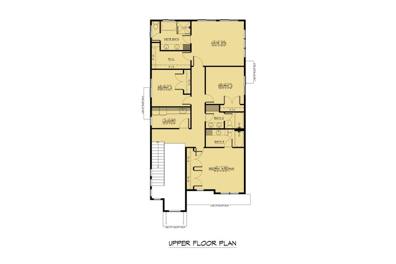 Architectural House Design - Floor Plan - Upper Floor for Contemporary House Plan #1066-202 - 5 bed, 4.5 bath