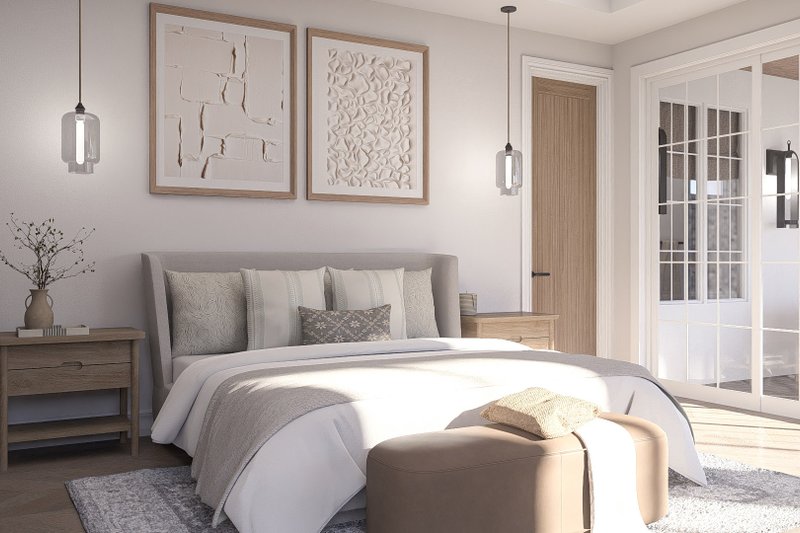 House Blueprint - Interior - Master Bedroom for Beach House Plan #455-755 - 3 bed, 2.5 bath