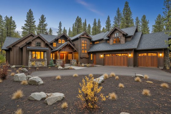 Exterior - Front Elevation for Craftsman House Plan #892-28 - 4 bed, 5.5 bath