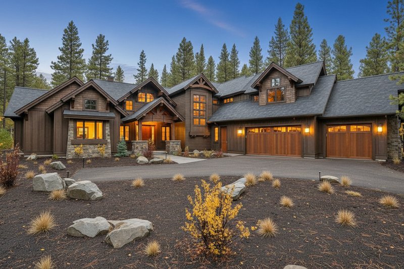 Craftsman Style House Plan - 4 Beds 5.5 Baths 4412 Sq/Ft Plan #892-28 Exterior