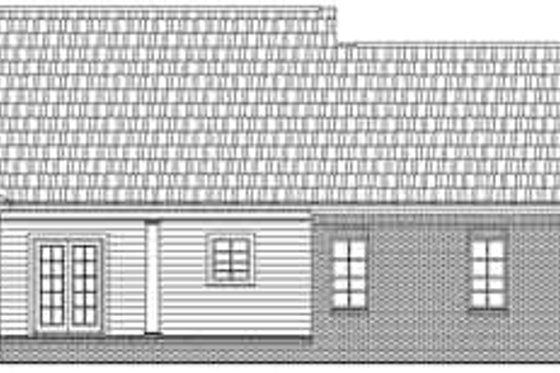 Exterior - Rear Elevation for Ranch House Plan #21-156 - 3 bed, 2 bath