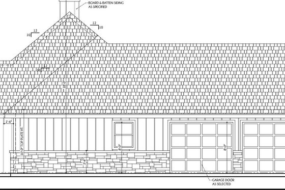 Exterior - Other Elevation for Craftsman House Plan #1110-9 - 4 bed, 3 bath