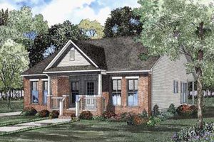 Southern Exterior - Front Elevation Plan #17-435