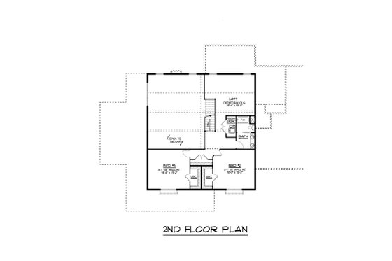 Floor Plan - Upper Floor for Barndominium House Plan #1064-196 - 3 bed, 2.5 bath