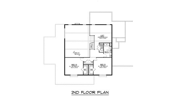 Barndominium Floor Plan - Upper Floor Plan #1064-196