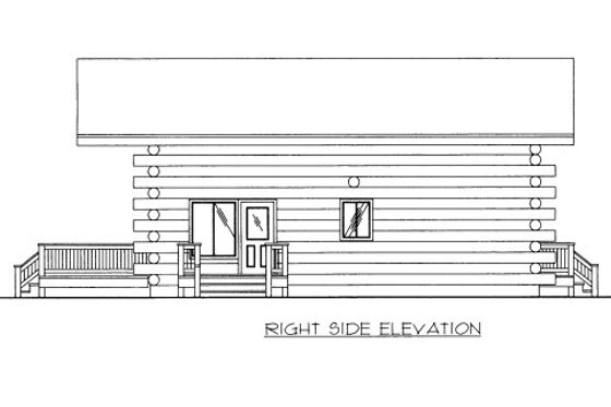 Exterior - Other Elevation 1 for Log House Plan #117-597 - 1 bed, 2 bath