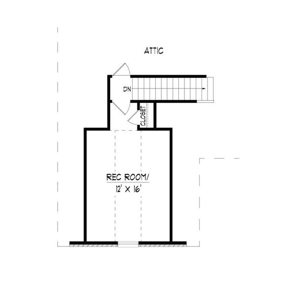 Traditional Floor Plan - Upper Floor Plan #424-409