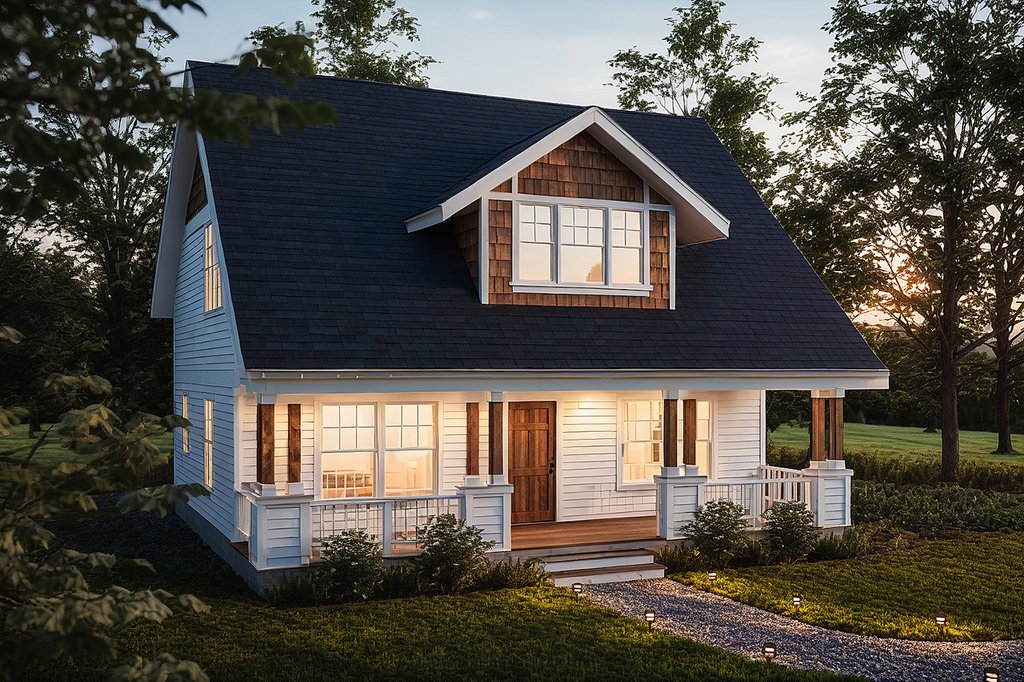 Exterior - Front Elevation 2 for Cottage House Plan #124-298 - 3 bed, 2.5 bath