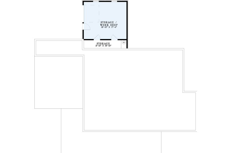 Architectural House Design - Floor Plan - Lower Floor for Southern House Plan #17-168 - 3 bed, 2.5 bath