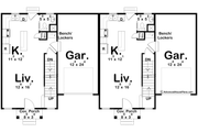 Modern Style House Plan - 3 Beds 1.5 Baths 1277 Sq/Ft Plan #455-498 