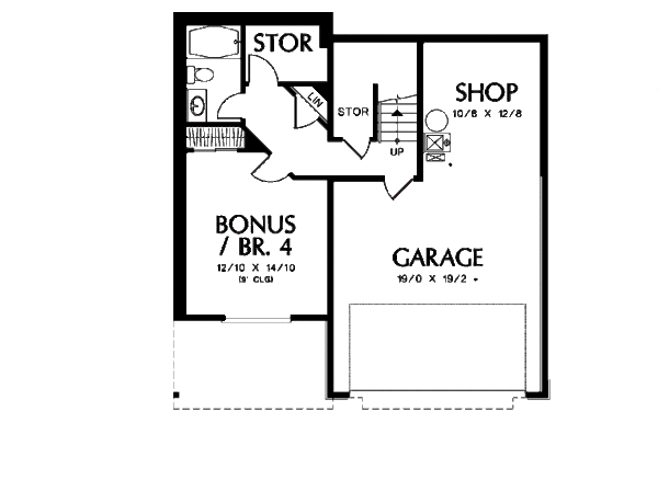 House Plan Design - Traditional Floor Plan - Lower Floor Plan #48-512