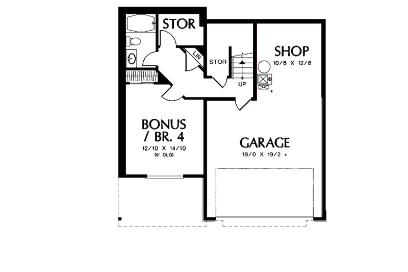 Architectural House Design - Floor Plan - Lower Floor for Traditional House Plan #48-512 - 4 bed, 3.5 bath
