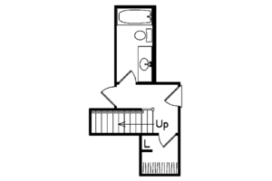 Floor Plan - Lower Floor for Traditional House Plan #57-157 - 3 bed, 2 bath