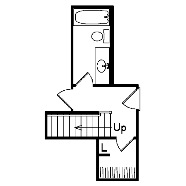 Traditional Floor Plan - Lower Floor Plan #57-157