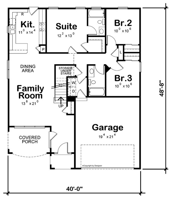 House Plan Design - Modern Floor Plan - Main Floor Plan #20-2488