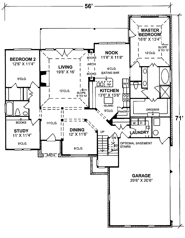 Home Plan - European Floor Plan - Main Floor Plan #20-321