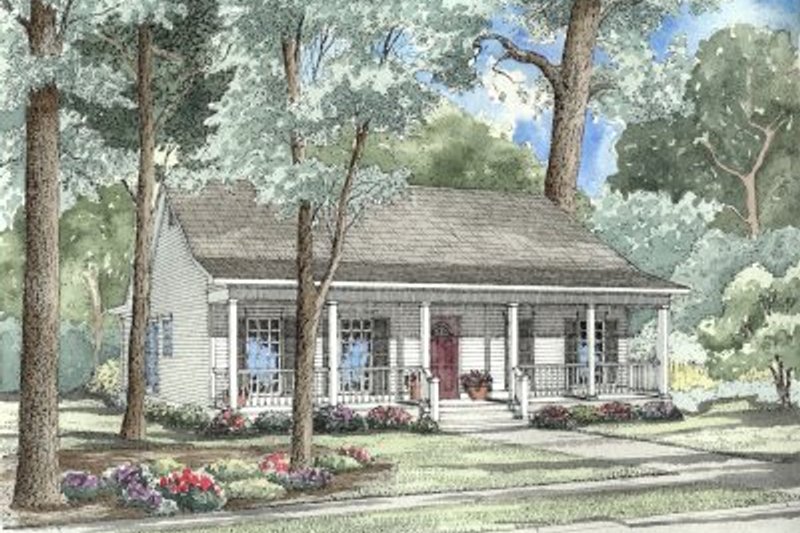 Home Plan - Country Exterior - Front Elevation Plan #17-1051