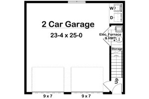 Floor Plan - Main Floor for Traditional House Plan #126-174 - 1 bed, 1 bath