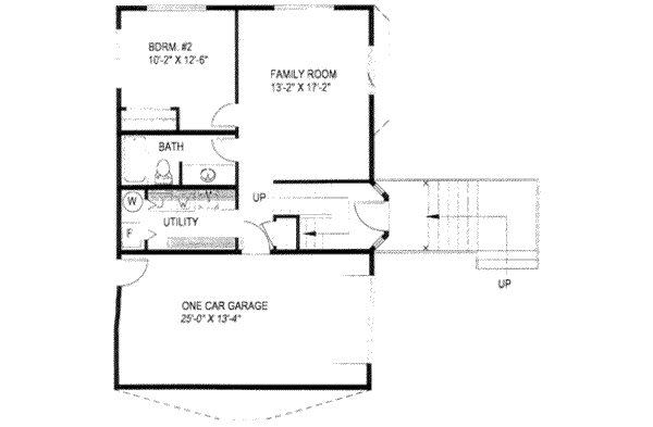 Modern Floor Plan - Lower Floor Plan #117-200