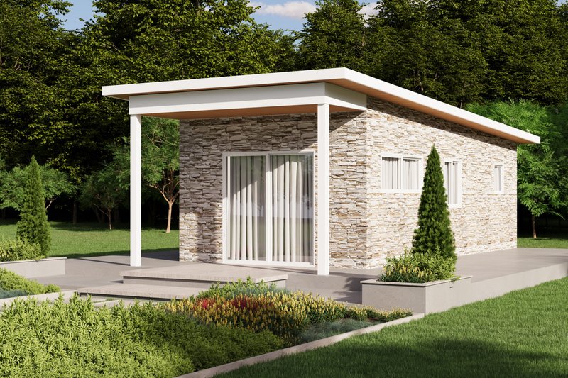 Architectural House Design - Contemporary Exterior - Front Elevation Plan #1106-59
