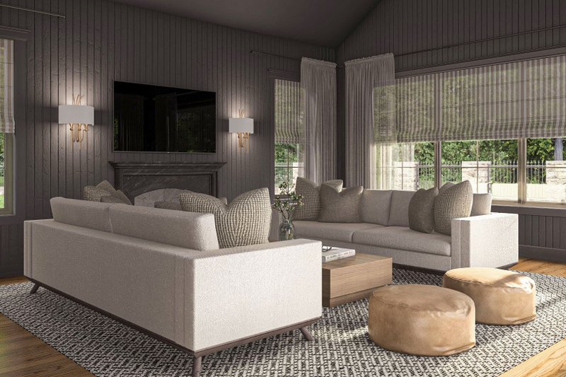 House Design - Interior - Family Room 5 for Modern House Plan #455-450 - 5 bed, 4.5 bath