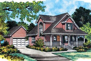 Farmhouse Exterior - Front Elevation Plan #417-108