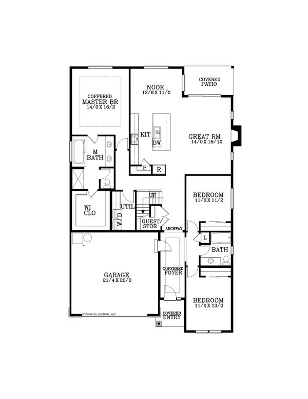 House Blueprint - Prairie Floor Plan - Main Floor Plan #53-746