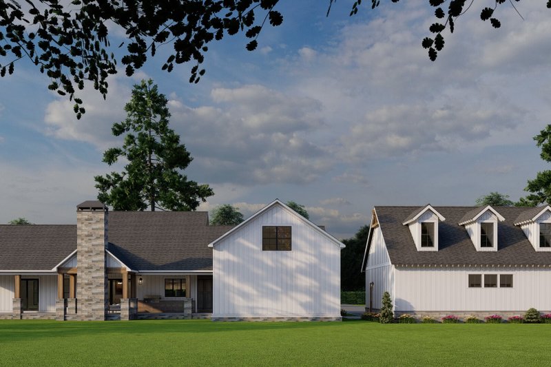 Home Plan - Exterior - Rear Elevation for Farmhouse House Plan #923-435 - 3 bed, 4.5 bath