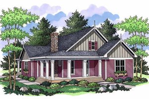 Farmhouse Exterior - Front Elevation Plan #51-349