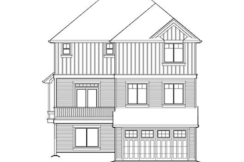 House Blueprint - Exterior - Rear Elevation for Traditional House Plan #48-504 - 4 bed, 3.5 bath